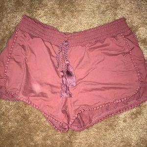 CUTE ROSY PINK FLOWY SHORTS
